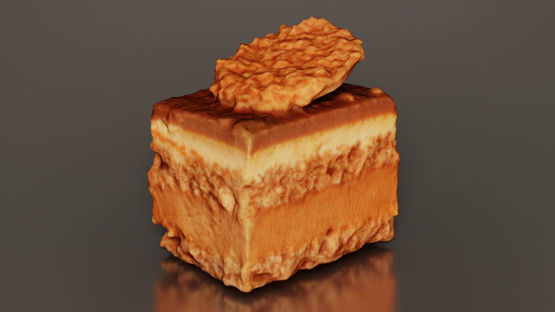 Nut Sprinkled Layered Cake Low-poly 3D model_5