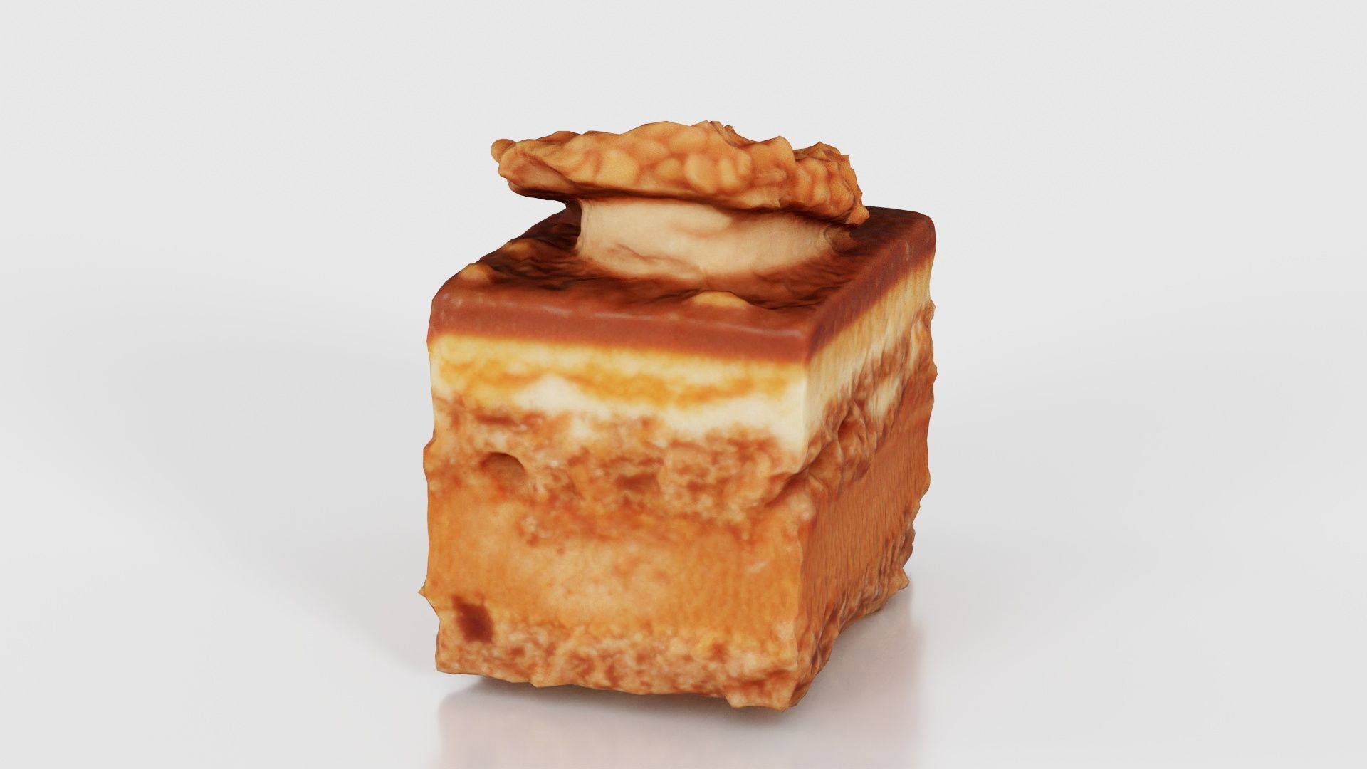 Nut Sprinkled Layered Cake Low-poly 3D model_22