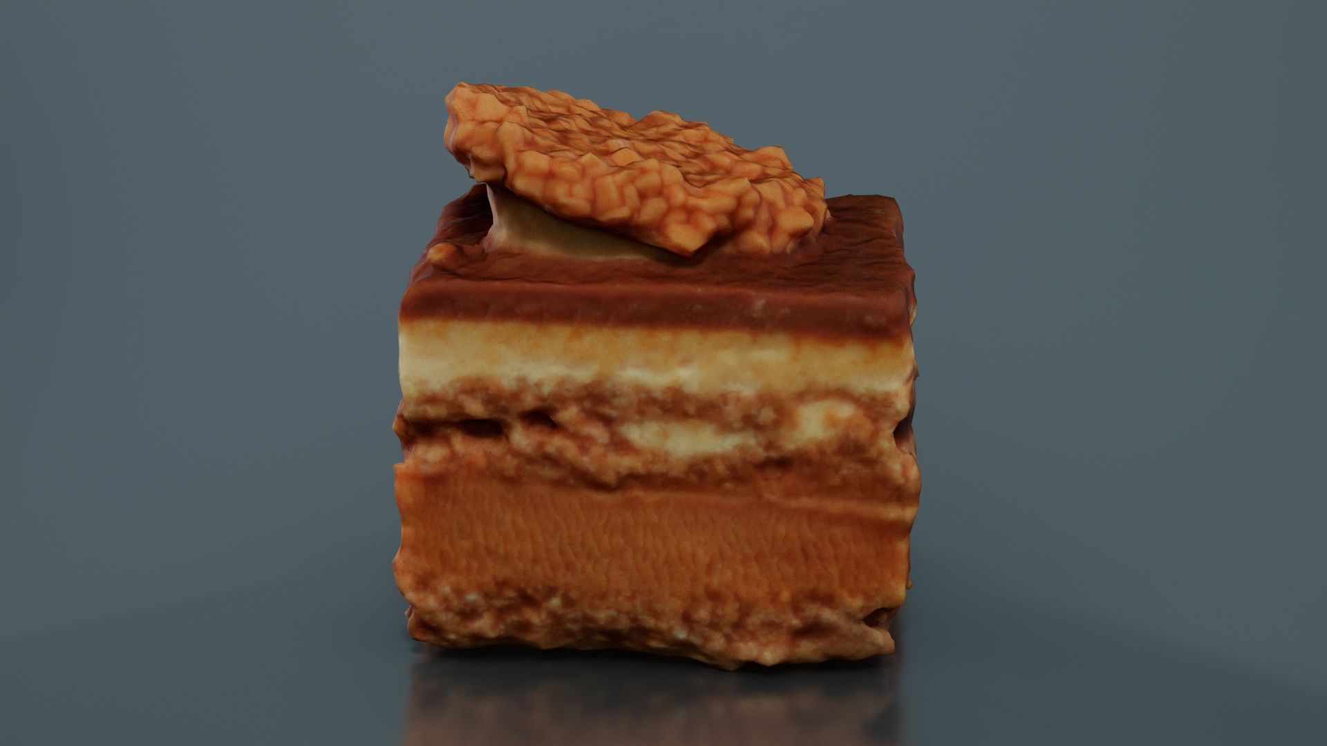 Nut Sprinkled Layered Cake Low-poly 3D model_3