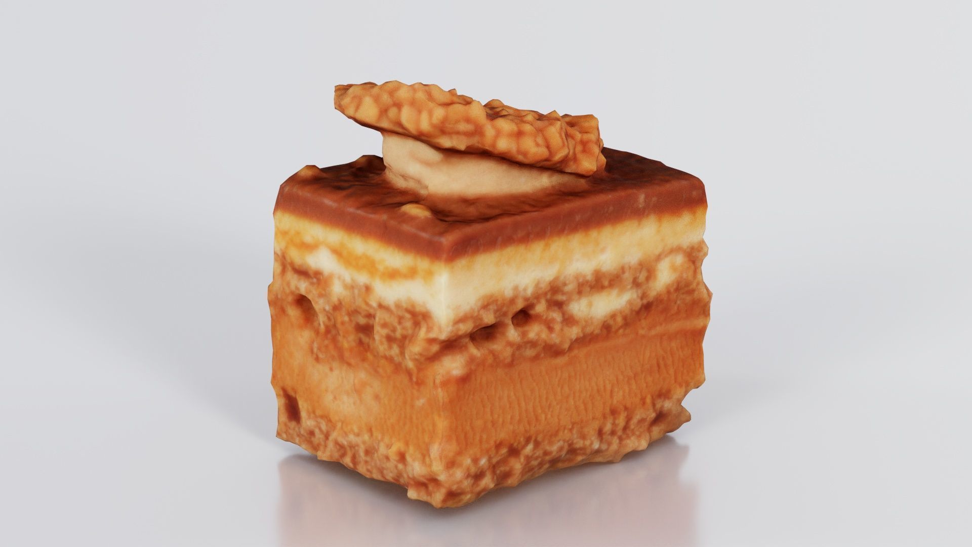 Nut Sprinkled Layered Cake Low-poly 3D model_1