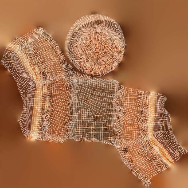 Nut Sprinkled Layered Cake Low-poly 3D model_14