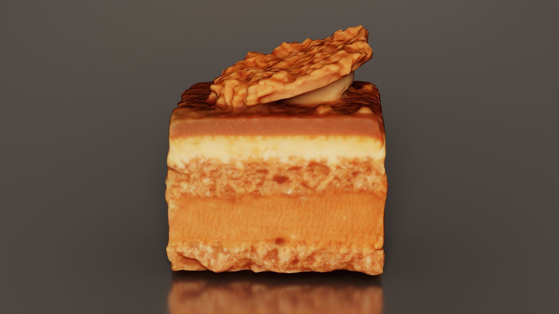 Nut Sprinkled Layered Cake Low-poly 3D model_8