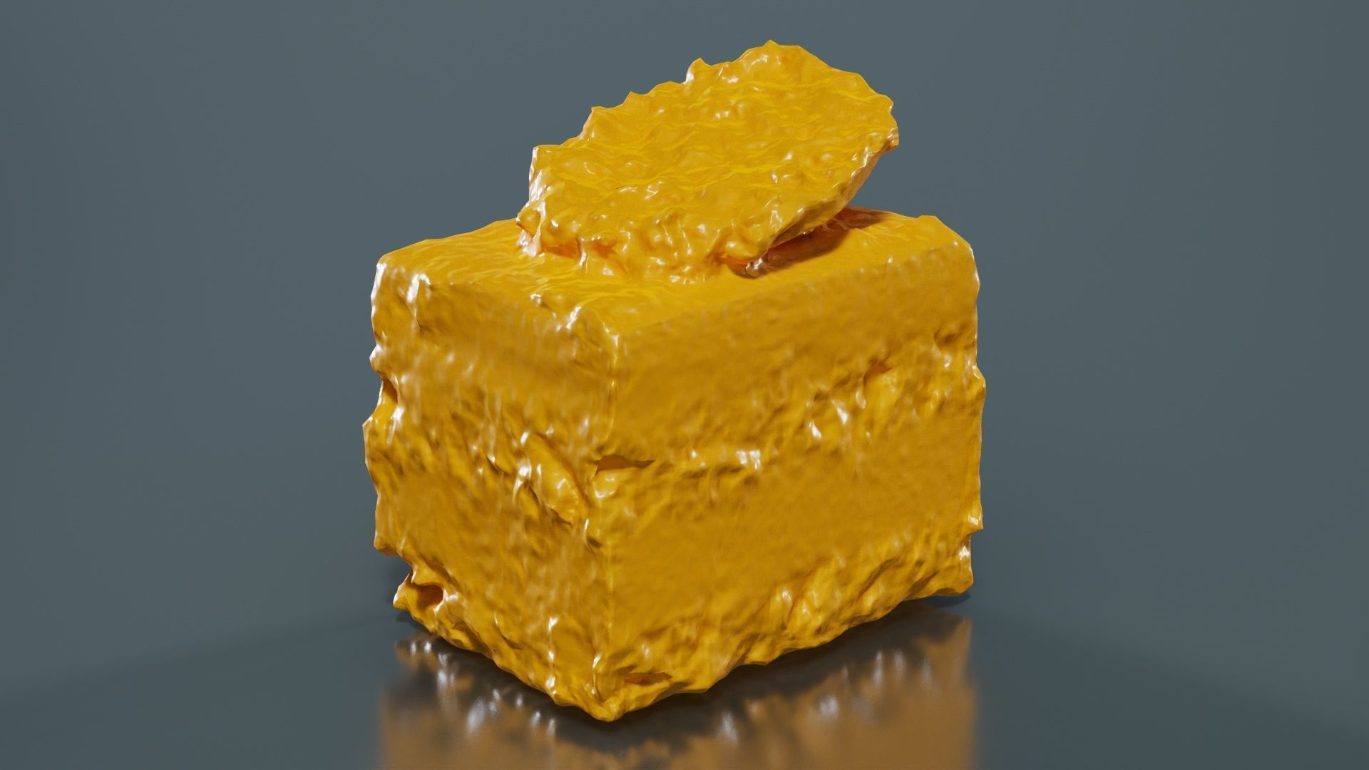 Nut Sprinkled Layered Cake Low-poly 3D model_12