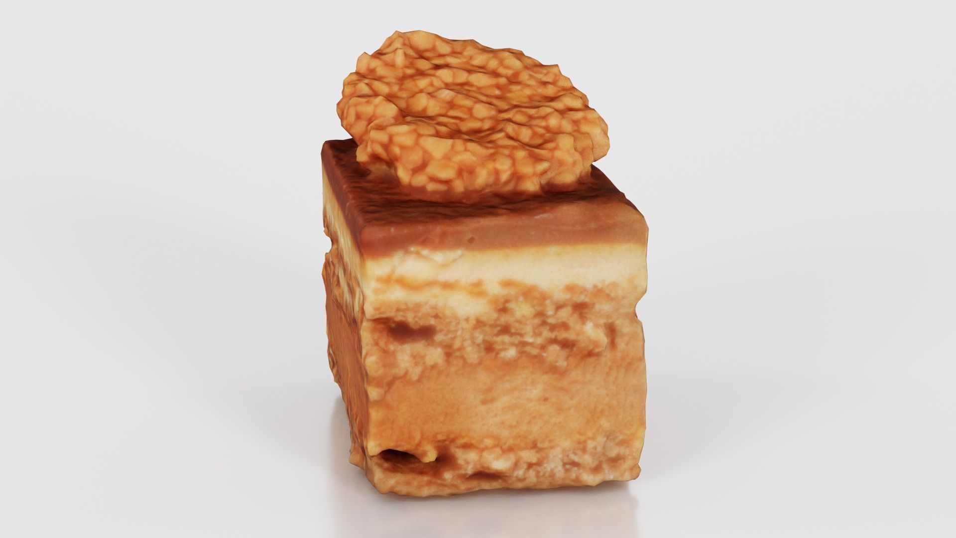 Nut Sprinkled Layered Cake Low-poly 3D model_17