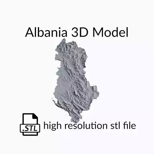 Albania Topographic Map - 3D Terrain Topography of Albania 3D print model
