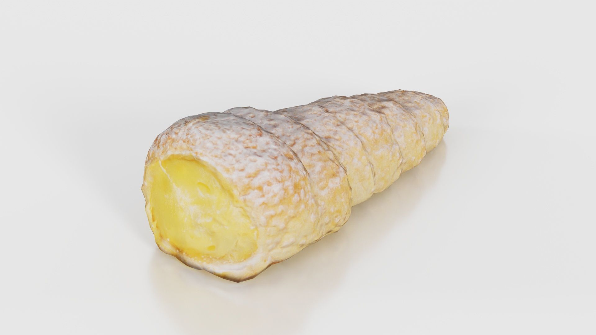 Pudding Creme Filled Cake Low-poly 3D model_15