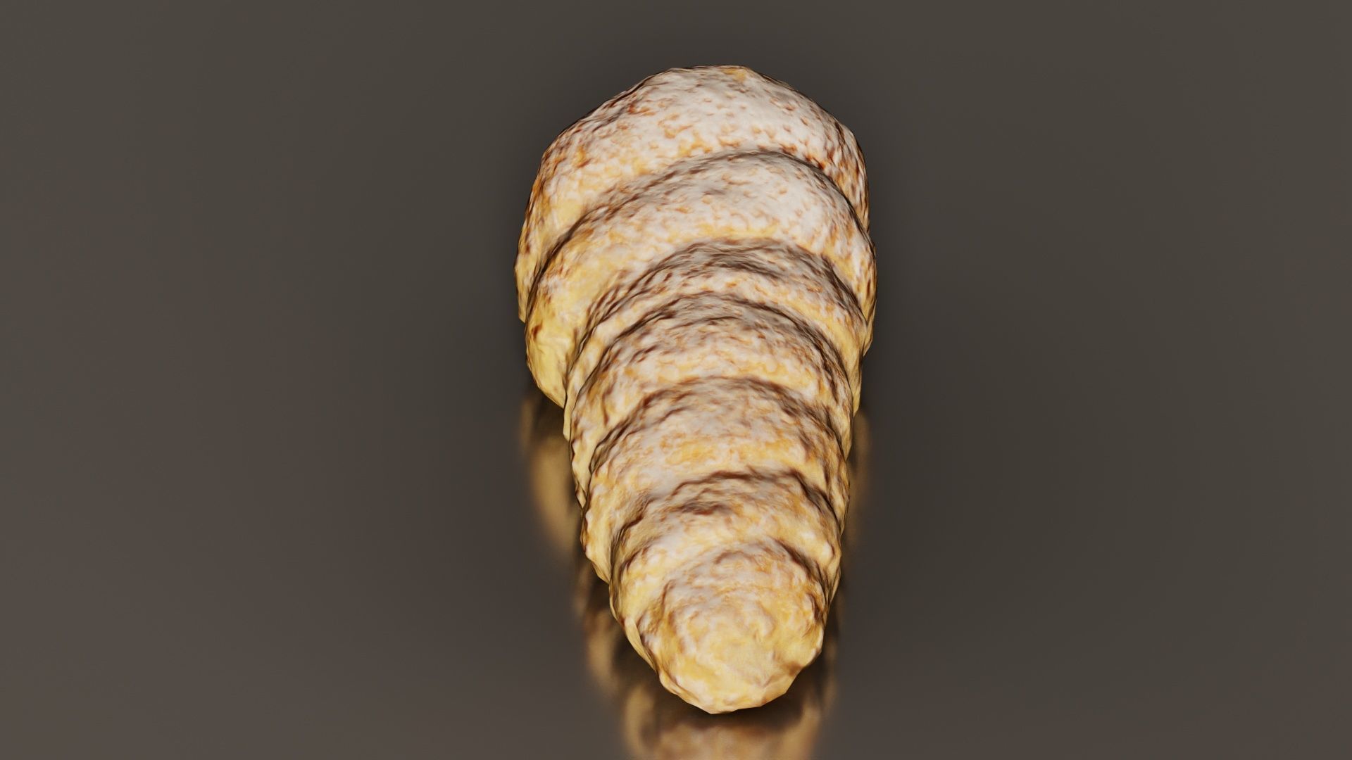 Pudding Creme Filled Cake Low-poly 3D model_2