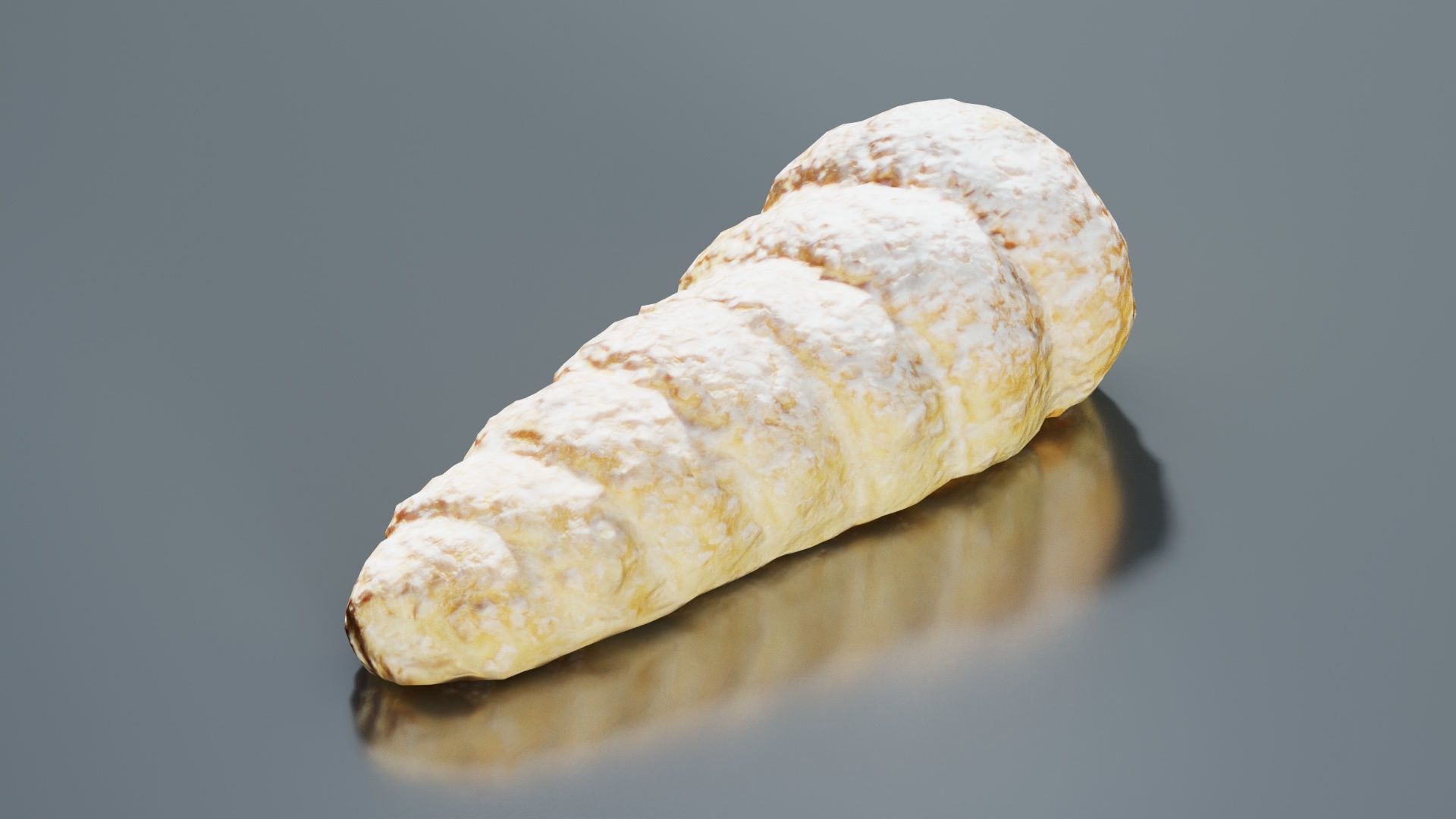 Pudding Creme Filled Cake Low-poly 3D model_8