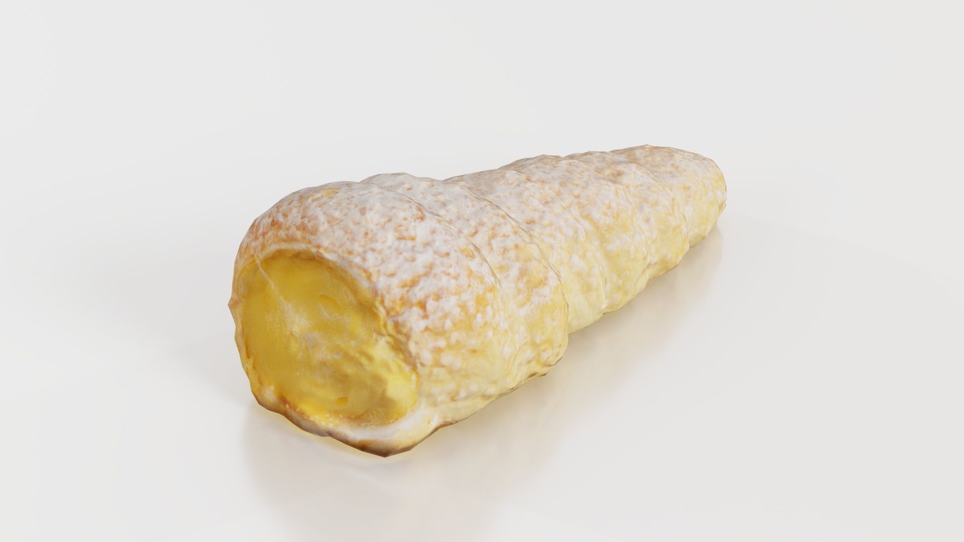 Pudding Creme Filled Cake Low-poly 3D model_4