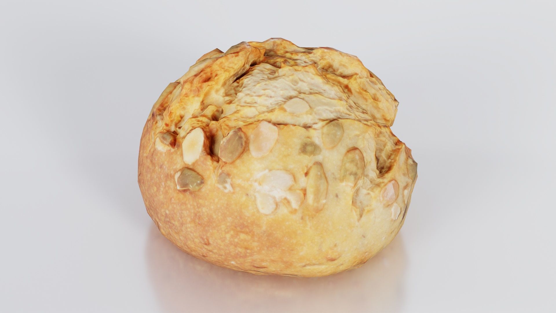 Pumpkin Seed Pistolet Low-poly 3D model_6