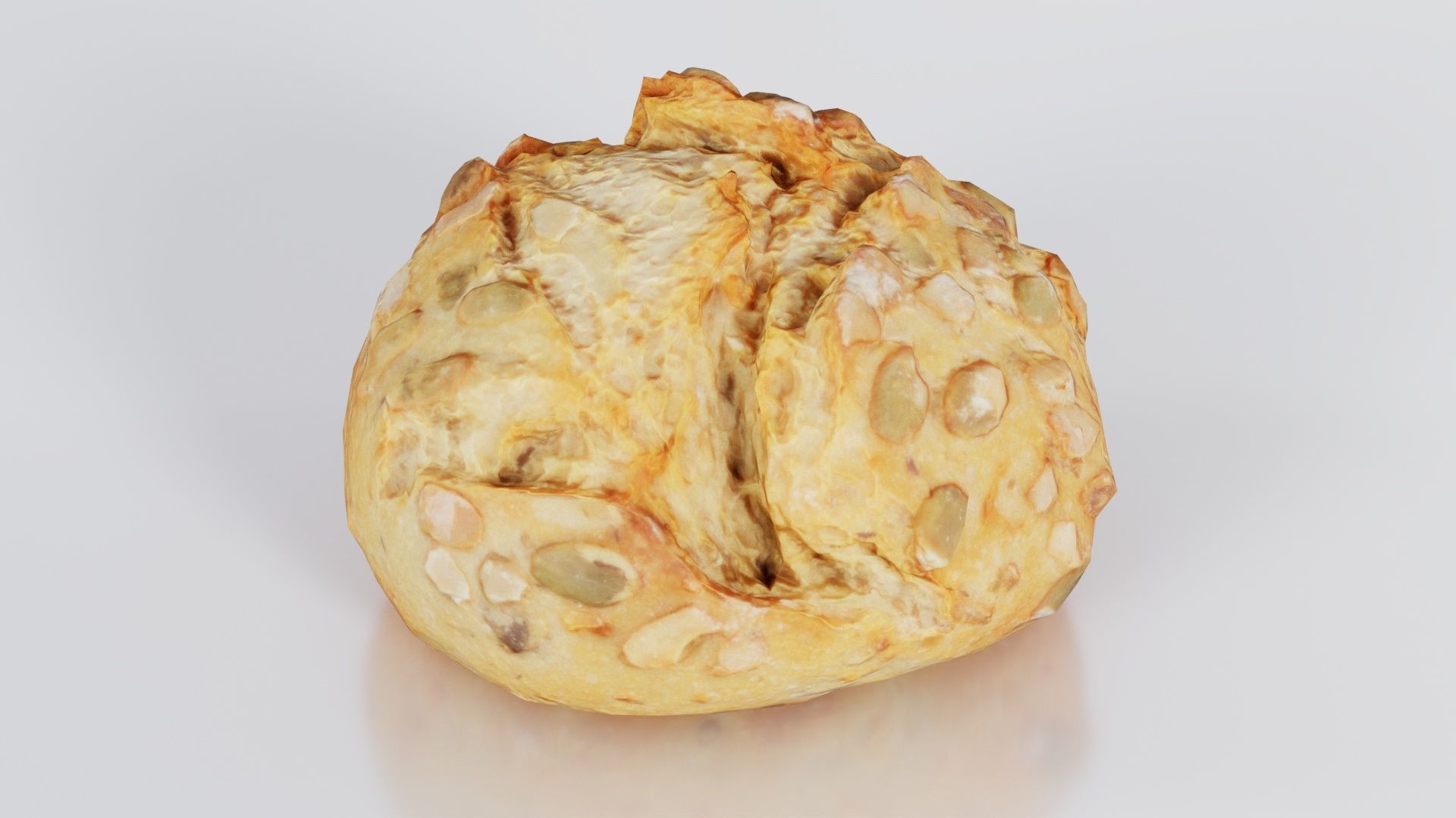 Pumpkin Seed Pistolet Low-poly 3D model_3