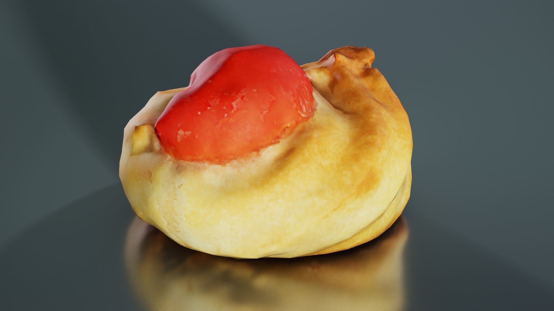 Red Fruit Cookie Low-poly 3D model_7