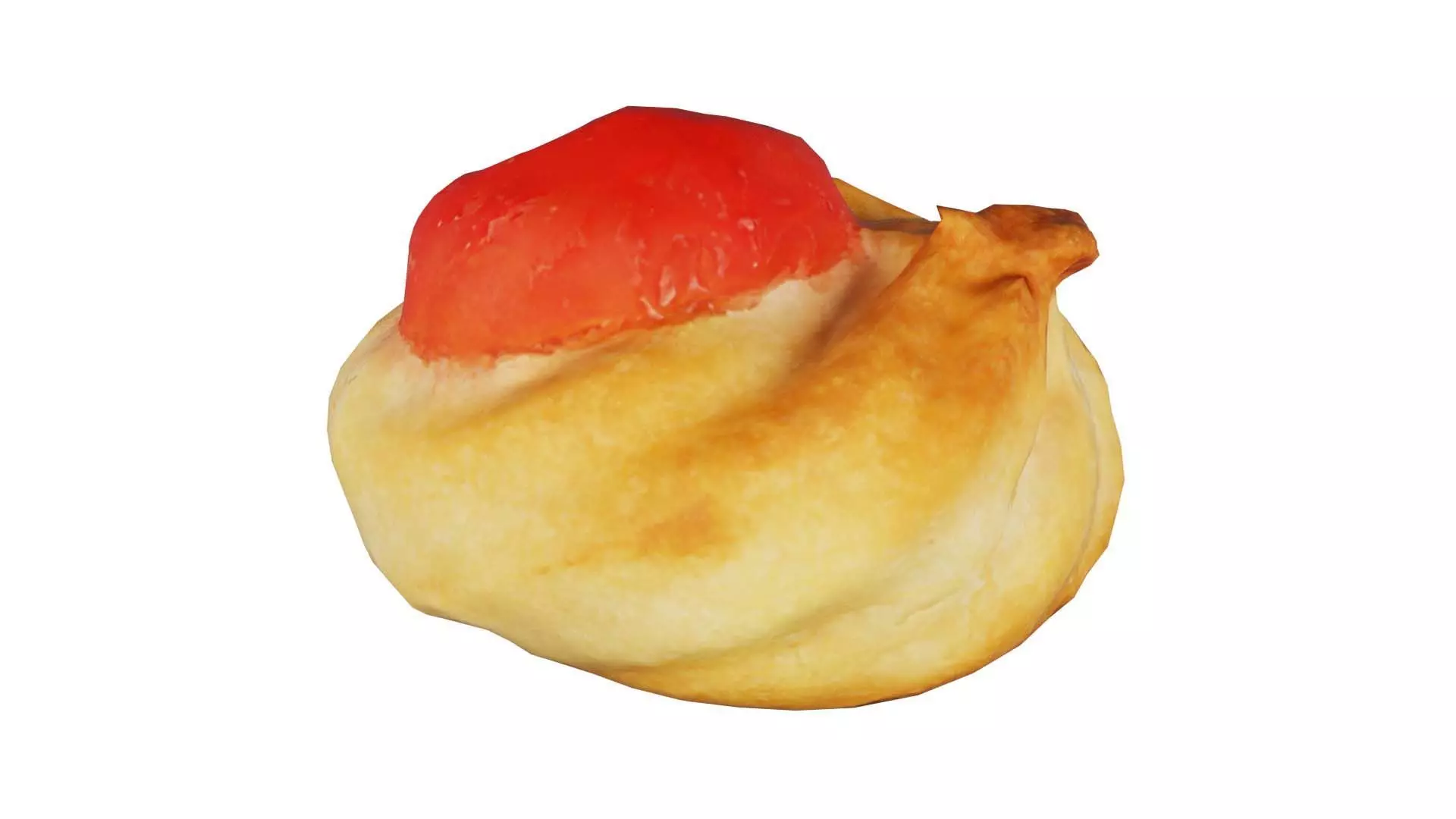 Red Fruit Cookie Low-poly 3D model_0