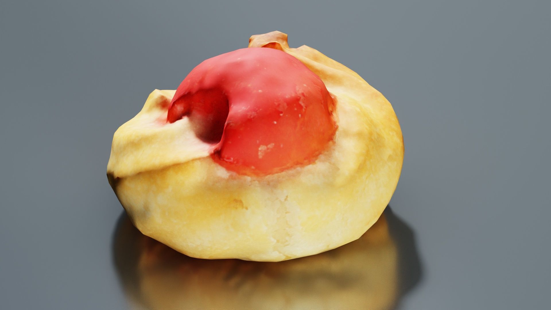 Red Fruit Cookie Low-poly 3D model_6