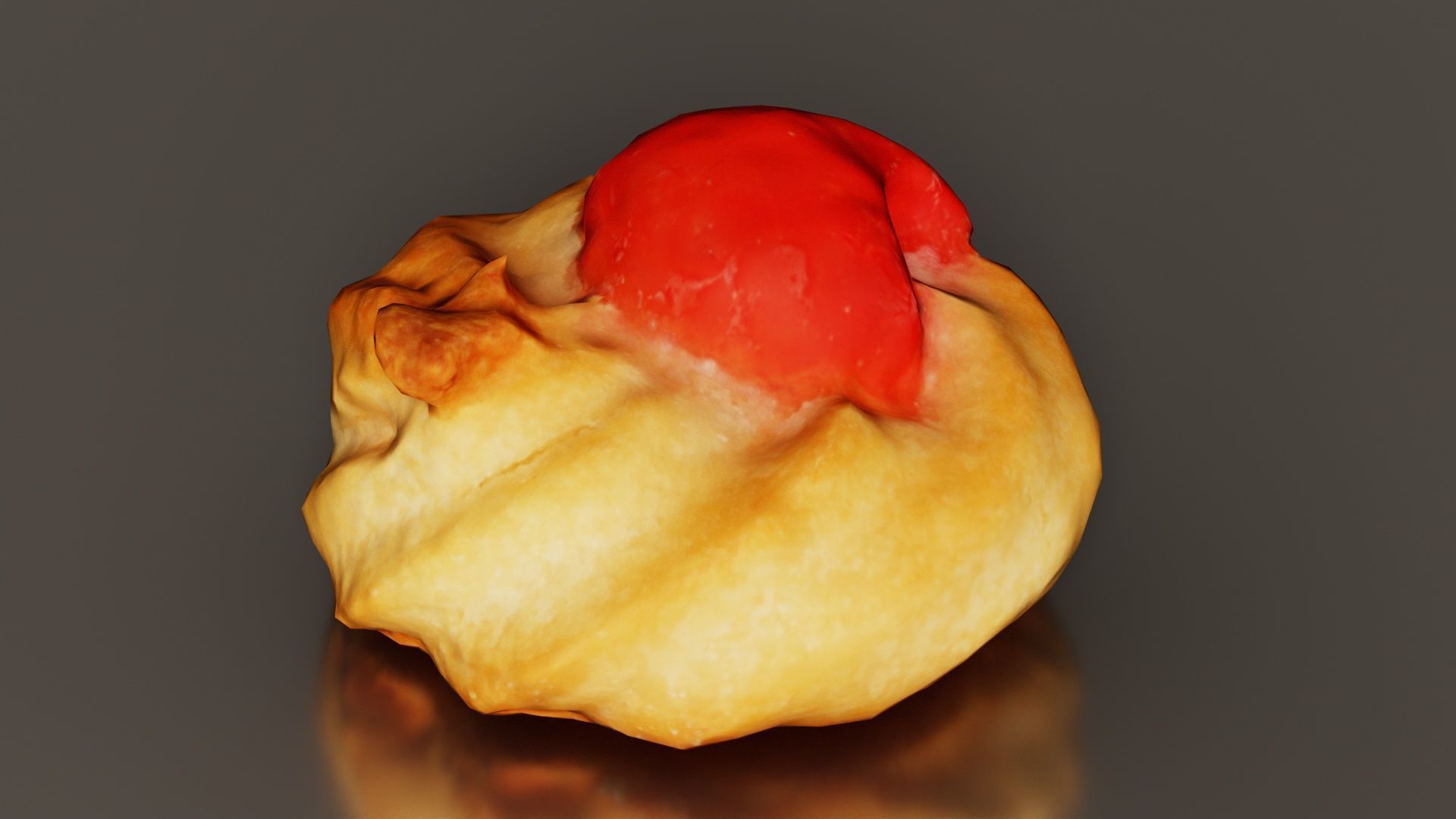 Red Fruit Cookie Low-poly 3D model_5