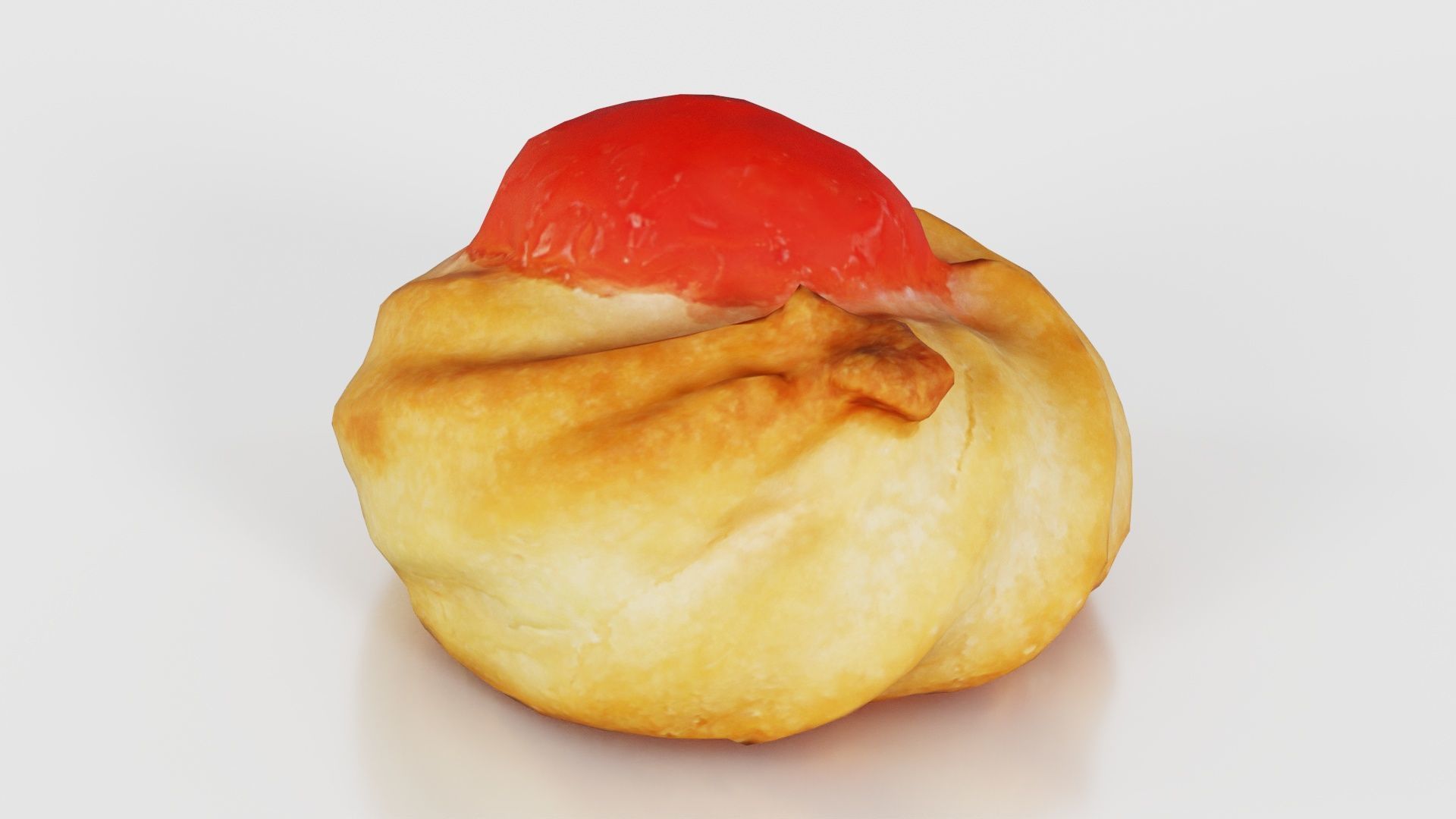 Red Fruit Cookie Low-poly 3D model_25
