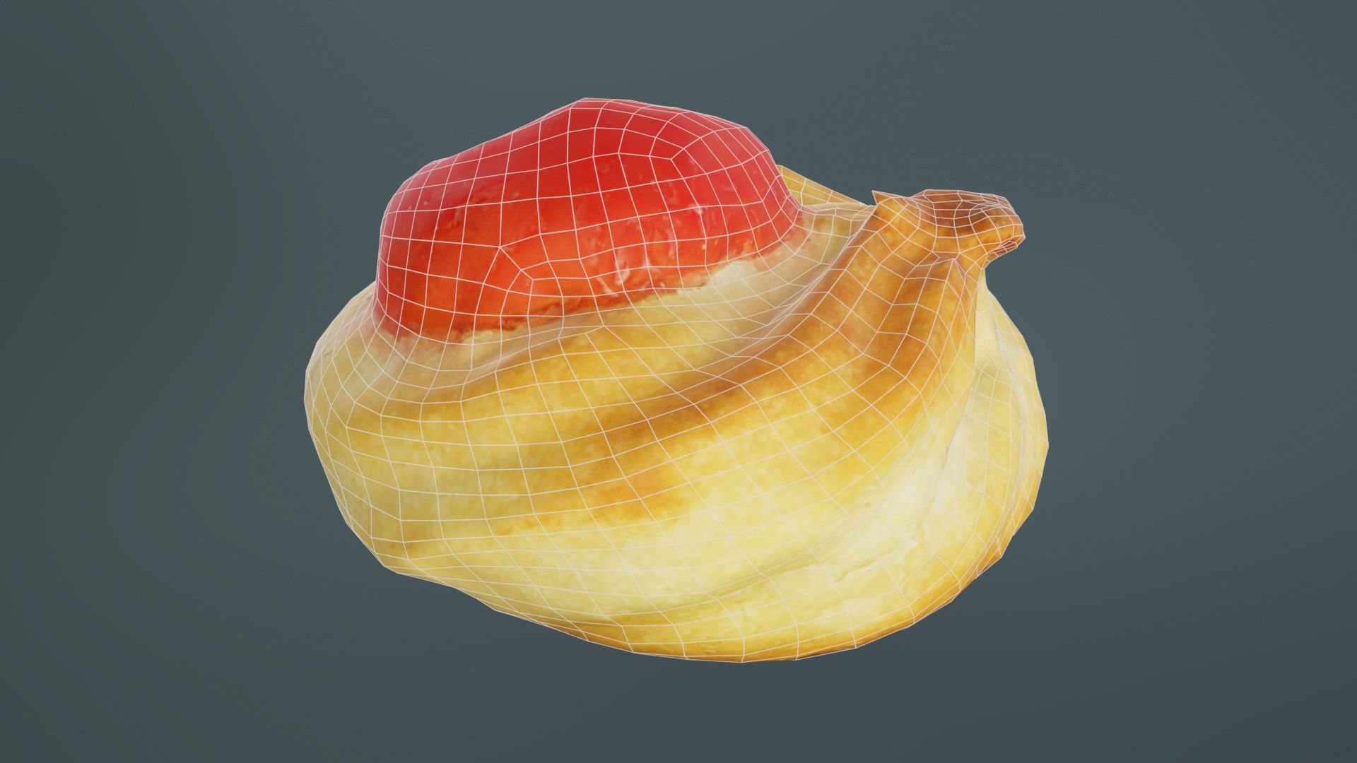 Red Fruit Cookie Low-poly 3D model_9