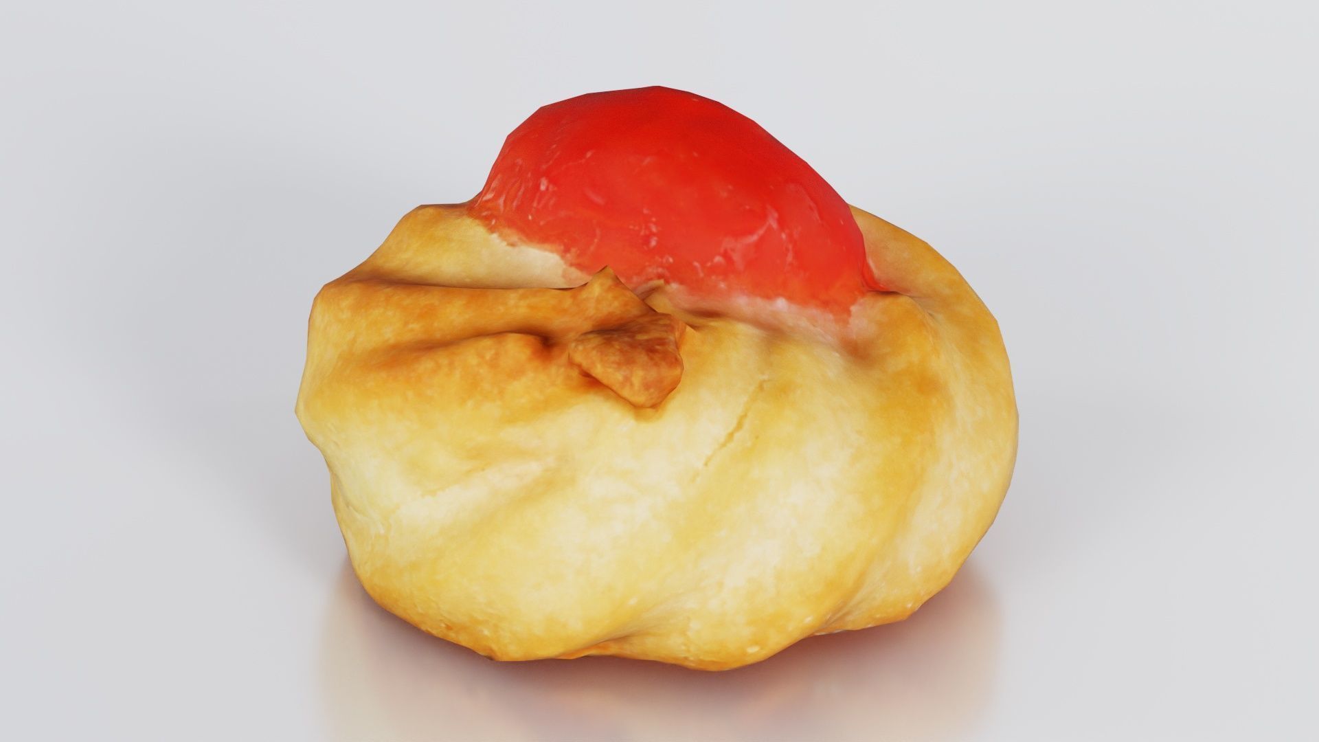 Red Fruit Cookie Low-poly 3D model_3