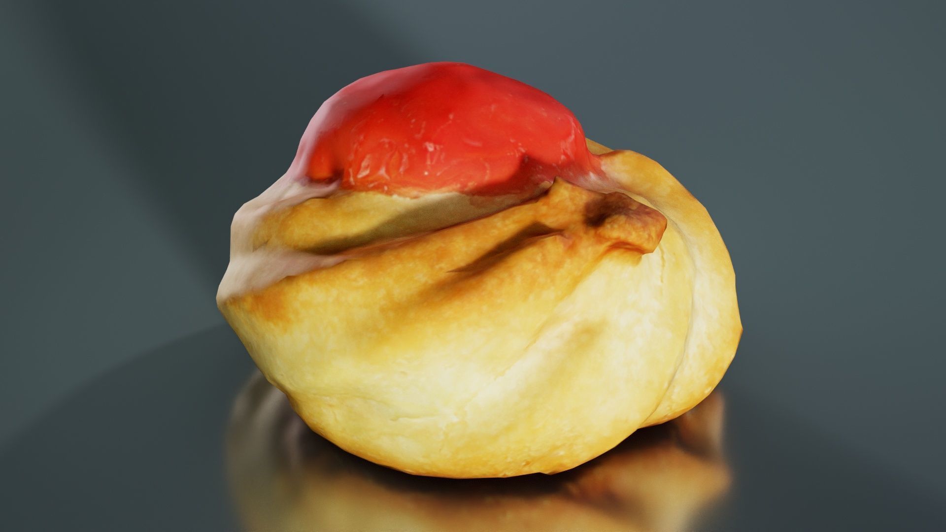 Red Fruit Cookie Low-poly 3D model_8