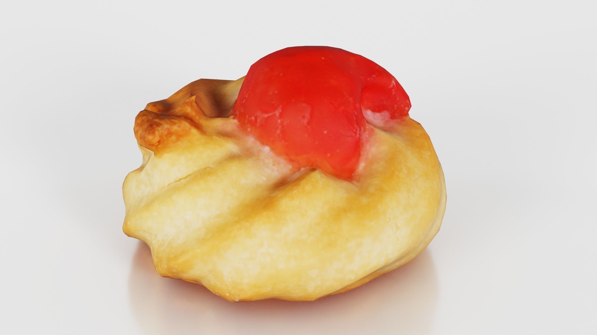 Red Fruit Cookie Low-poly 3D model_22