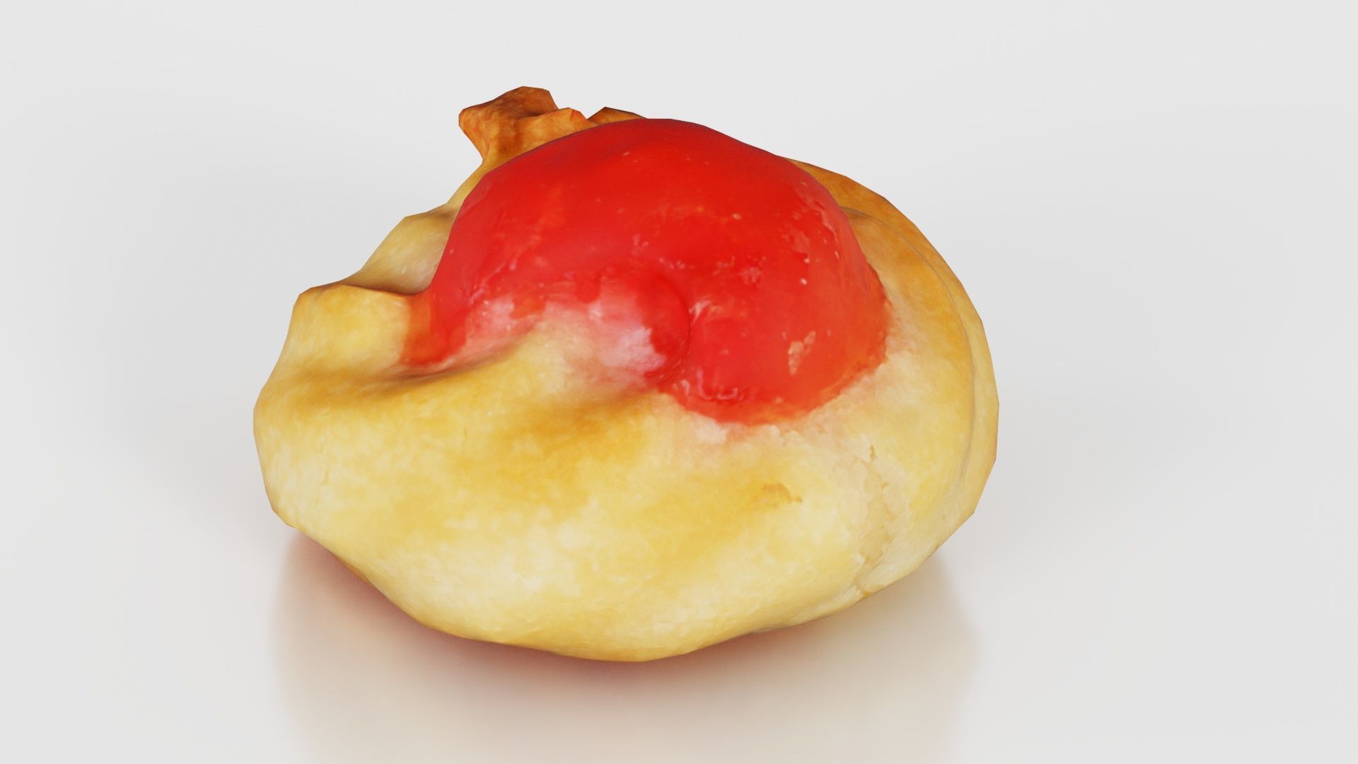 Red Fruit Cookie Low-poly 3D model_19