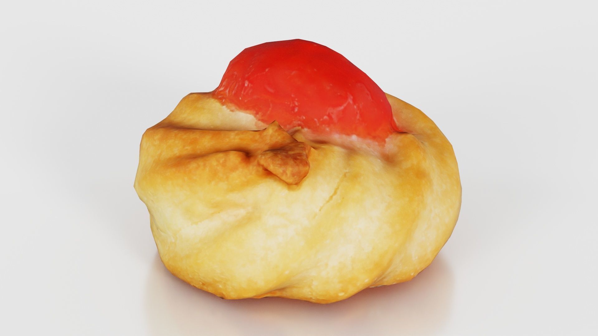 Red Fruit Cookie Low-poly 3D model_24