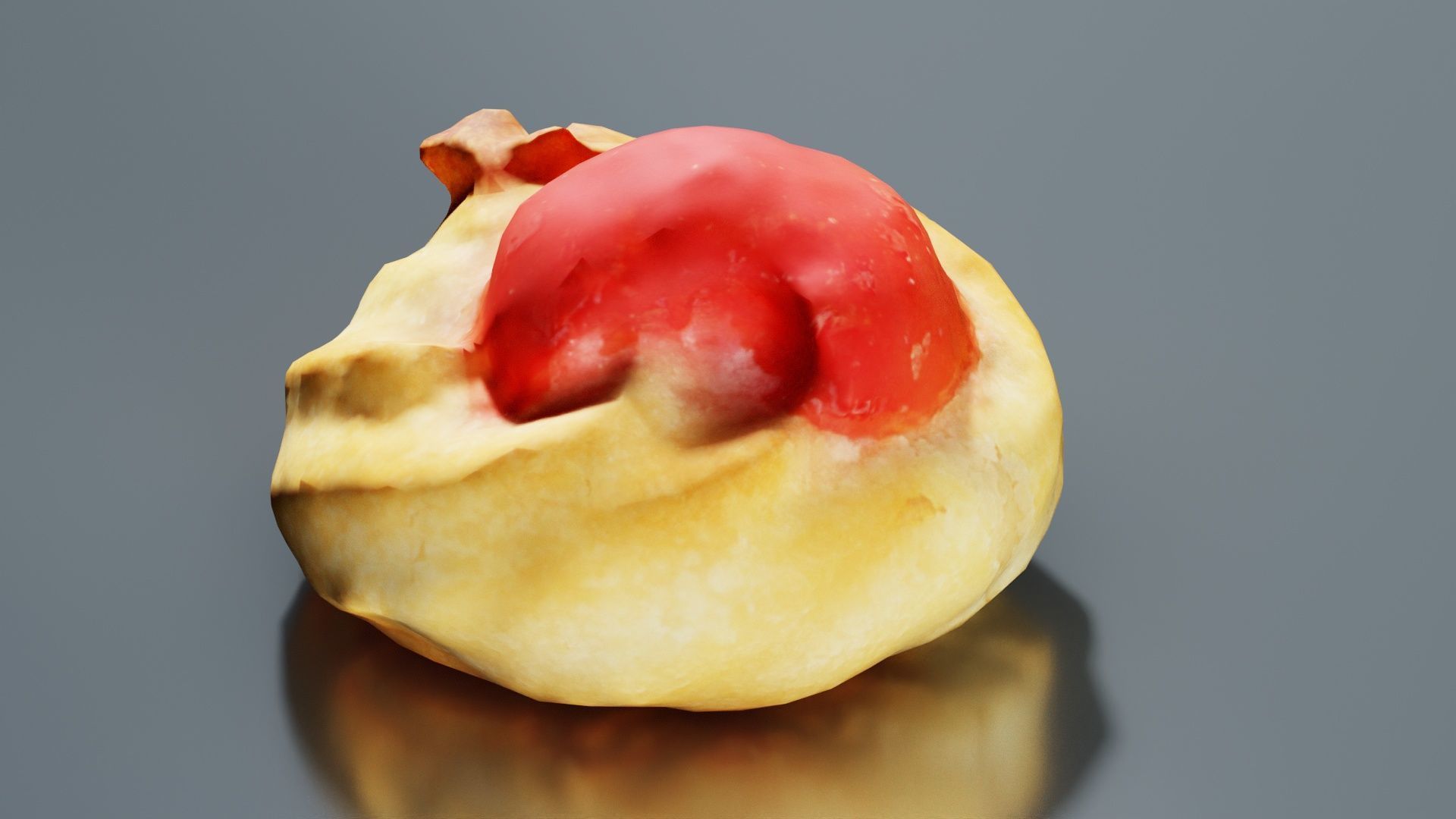 Red Fruit Cookie Low-poly 3D model_2