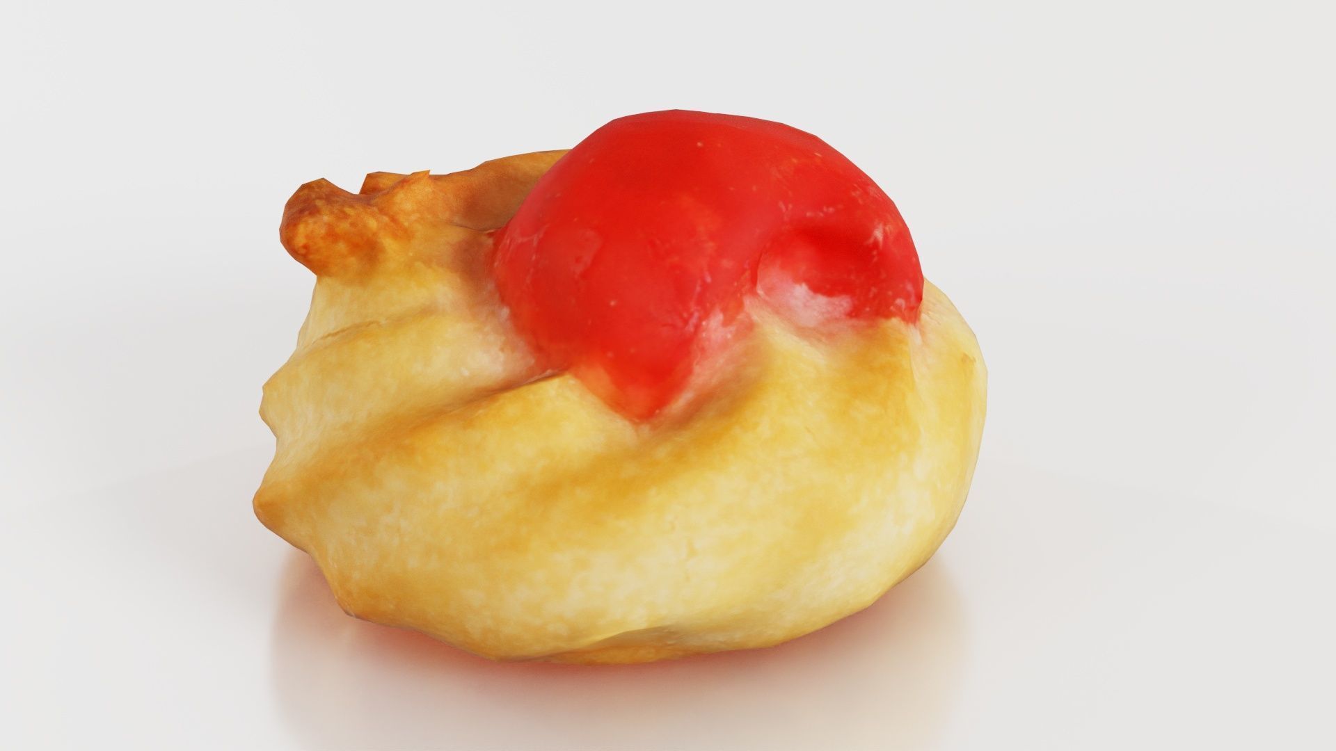 Red Fruit Cookie Low-poly 3D model_1