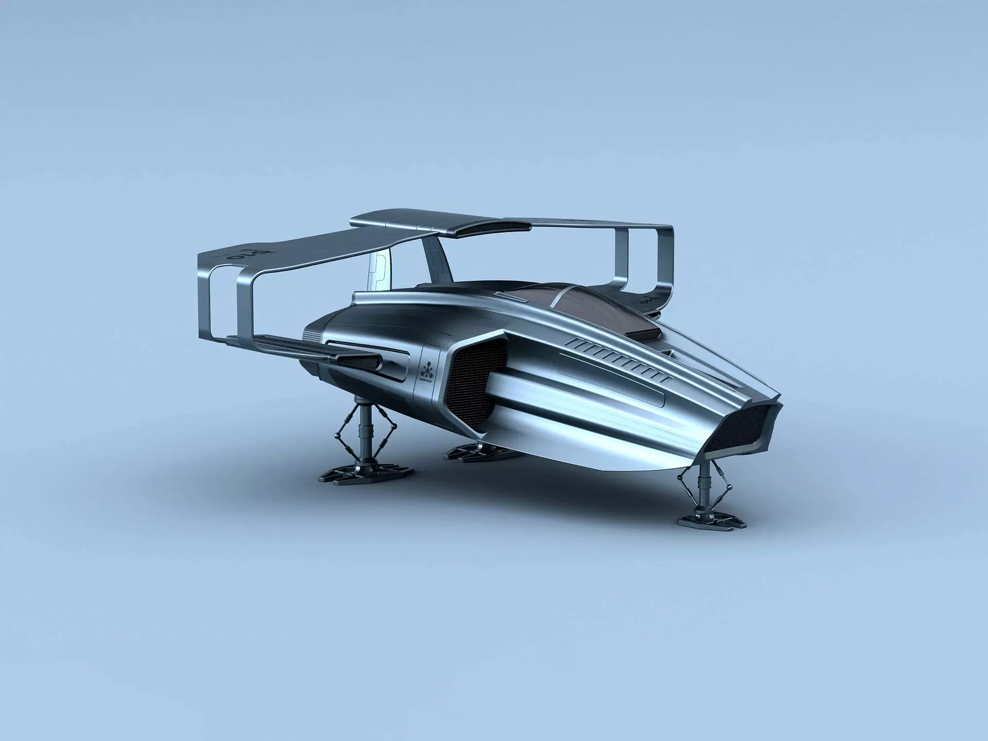 Sci-Fi Spaceship High-Poly Free 3D model