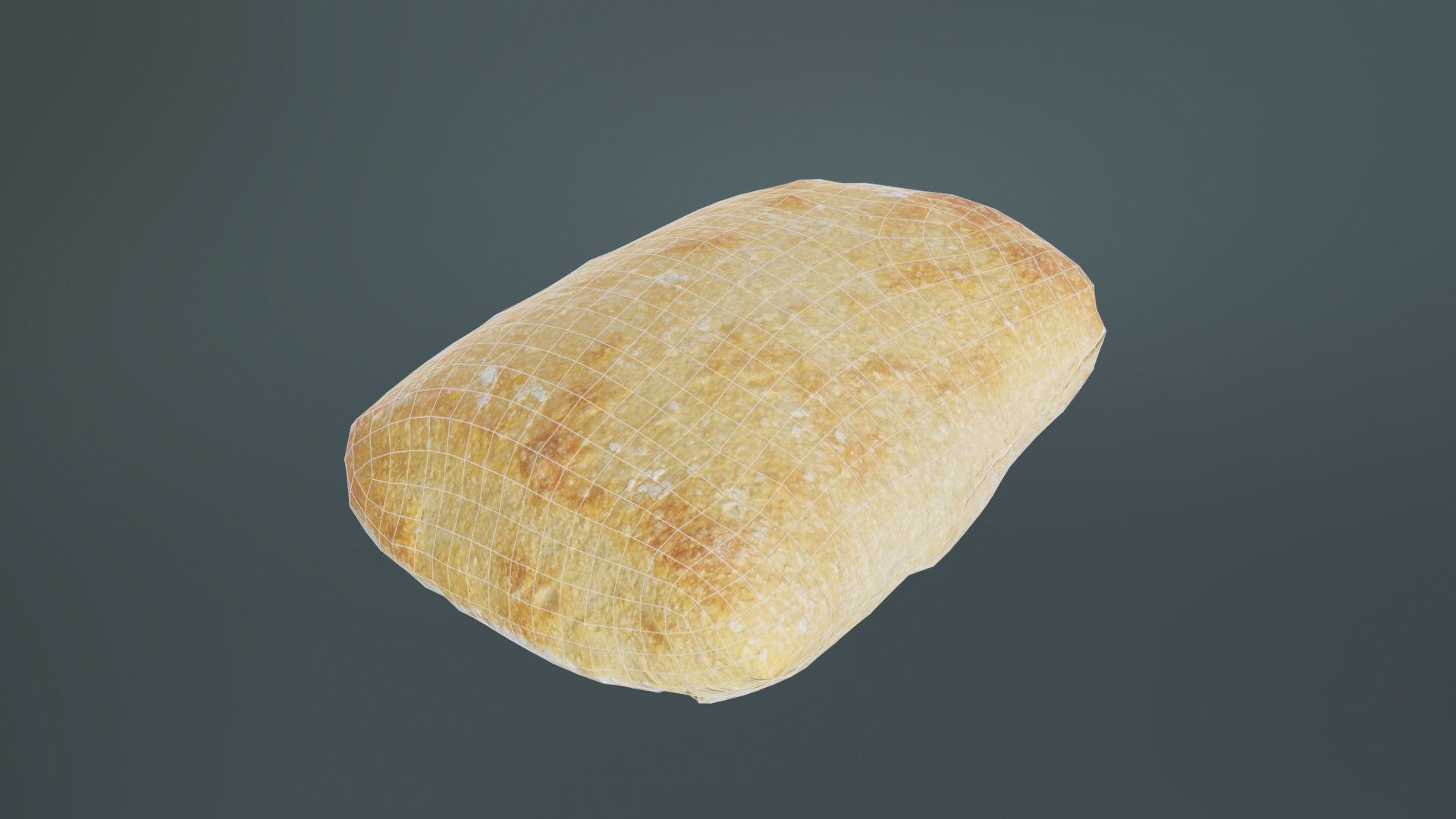 Square Olive Pistolet Low-poly 3D model_9