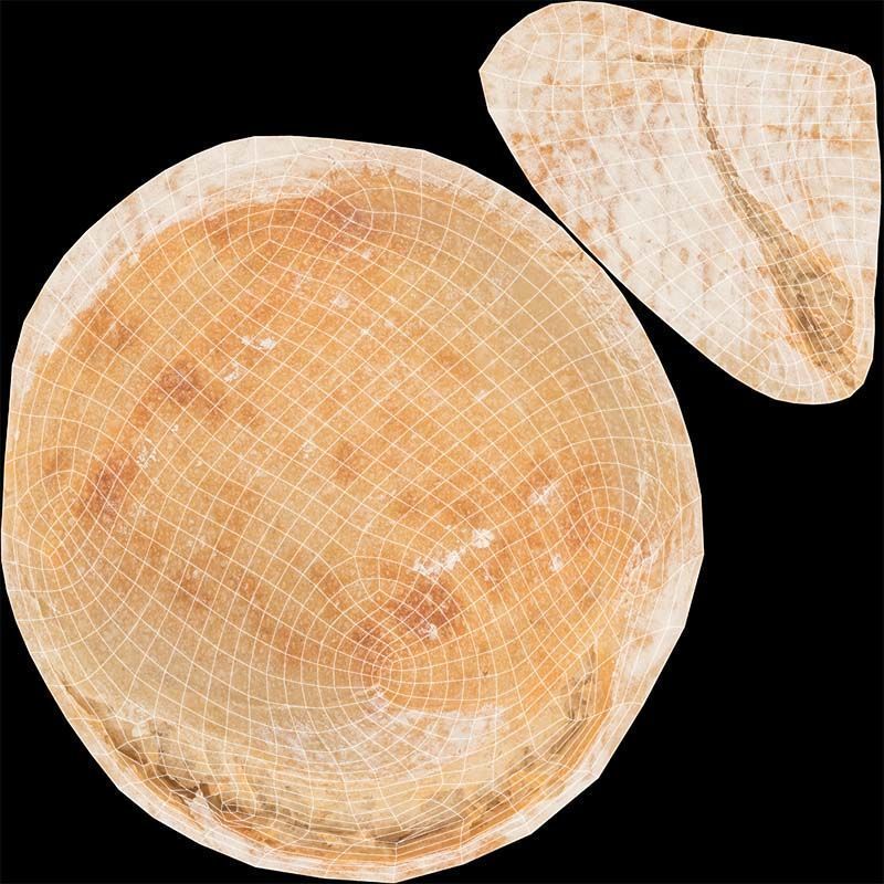 Square Olive Pistolet Low-poly 3D model_14