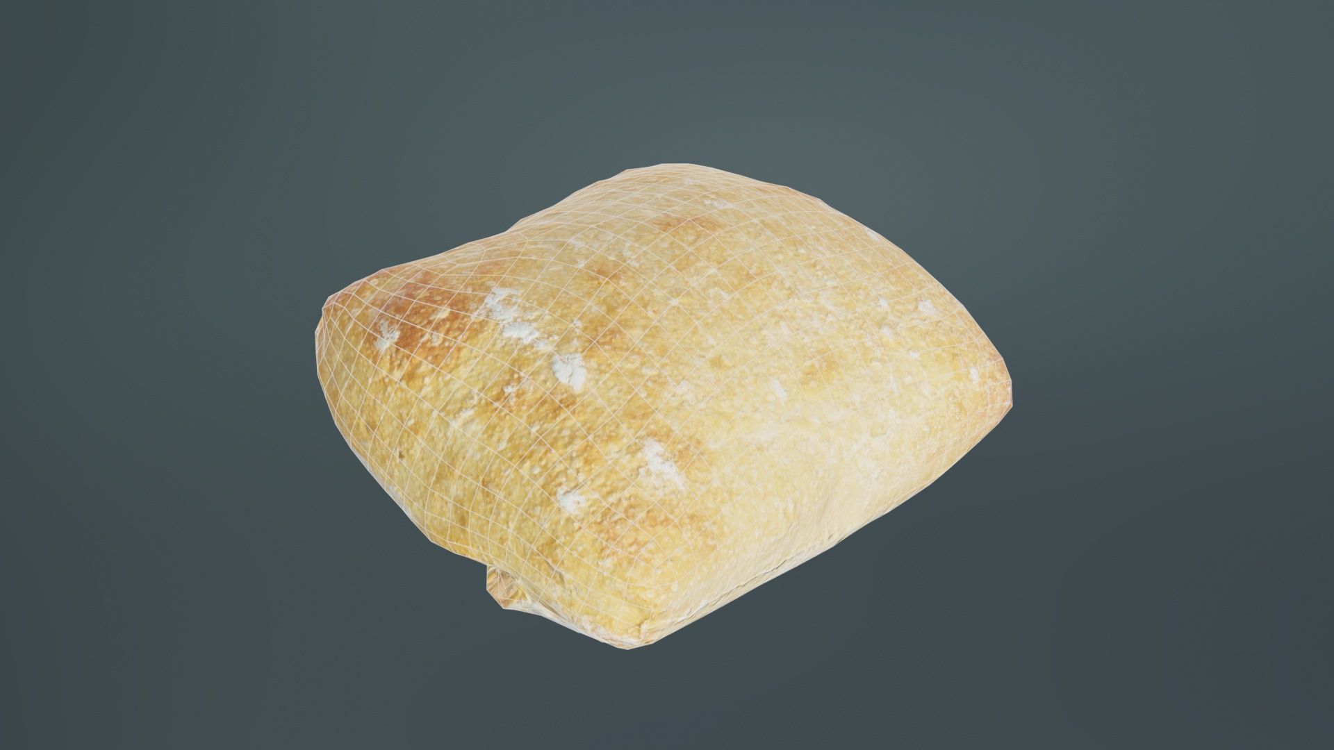 Square Olive Pistolet Low-poly 3D model_10