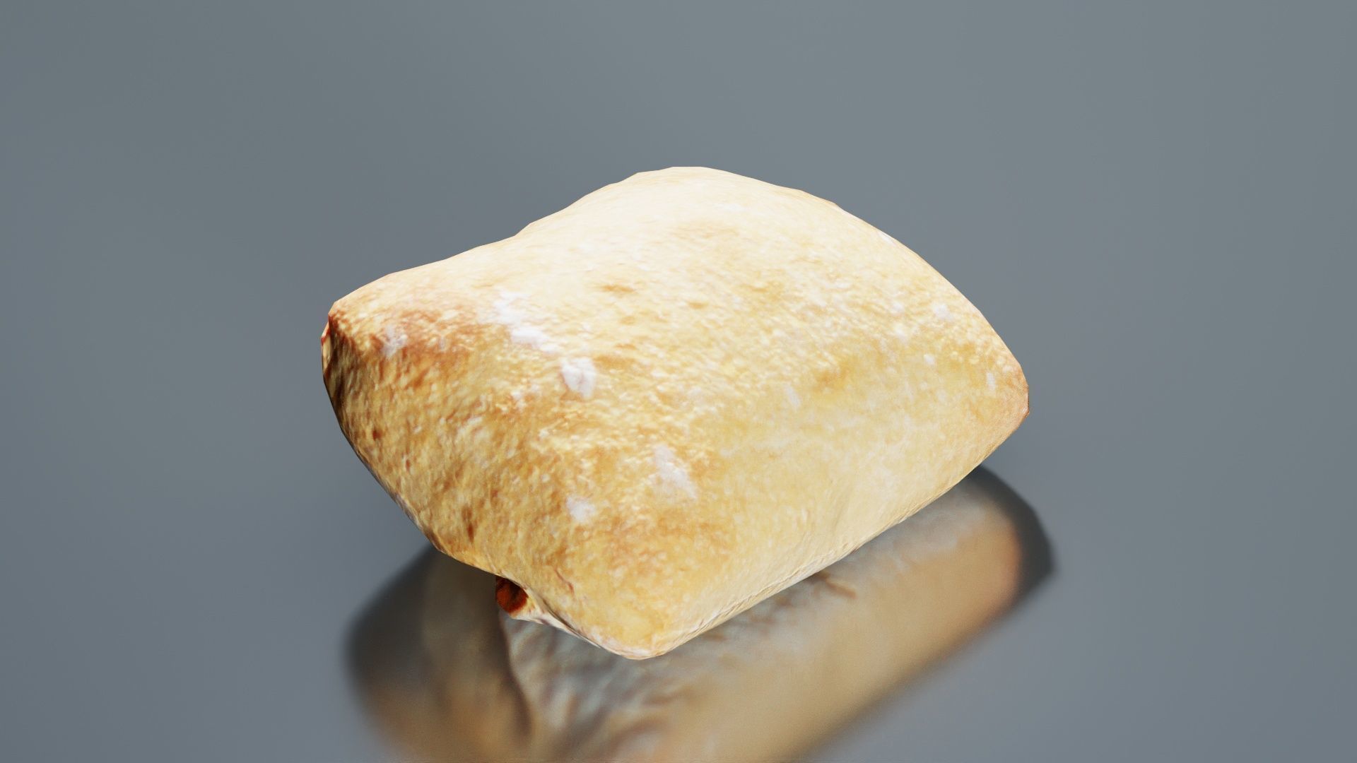 Square Olive Pistolet Low-poly 3D model_2