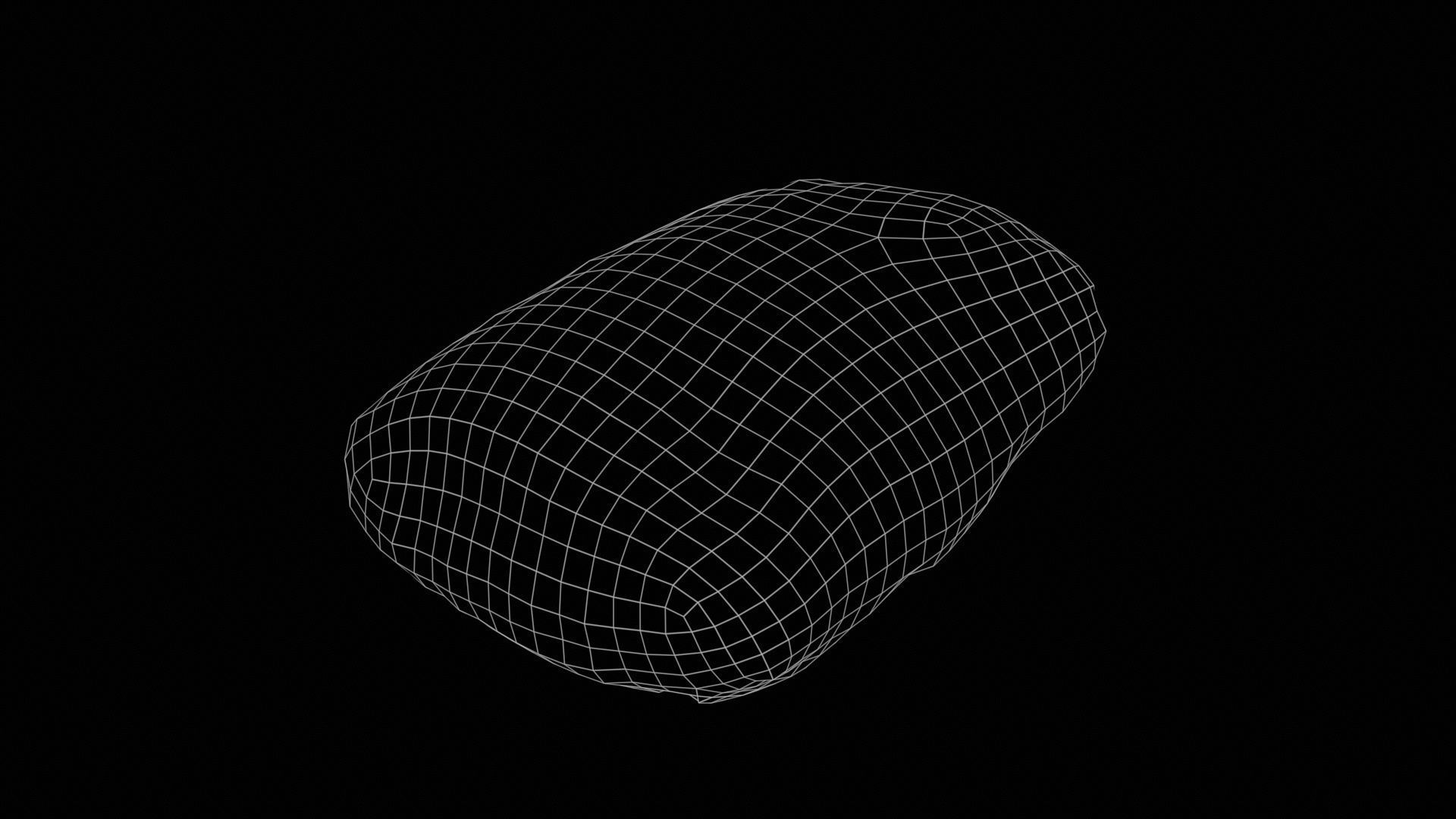 Square Olive Pistolet Low-poly 3D model_11