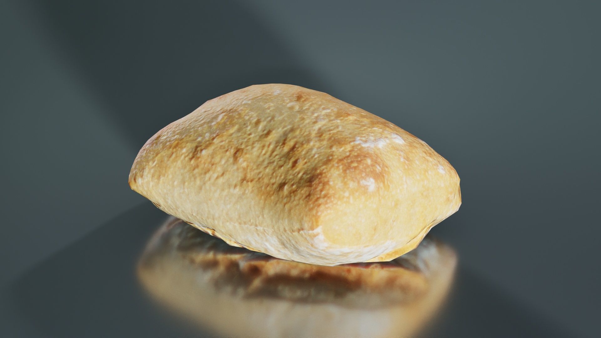 Square Olive Pistolet Low-poly 3D model_6