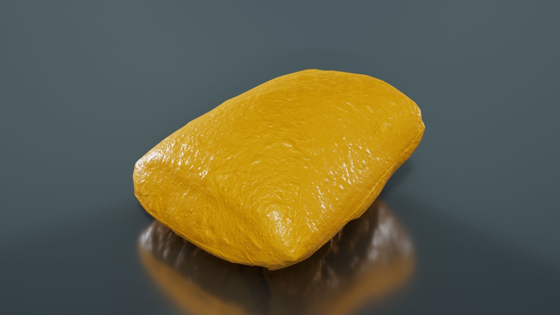 Square Olive Pistolet Low-poly 3D model_12