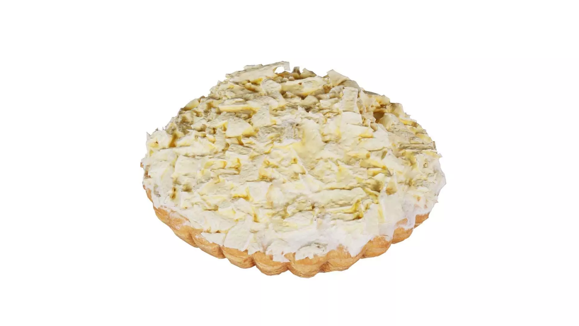 White Chocolate Cake Low-poly 3D model_0