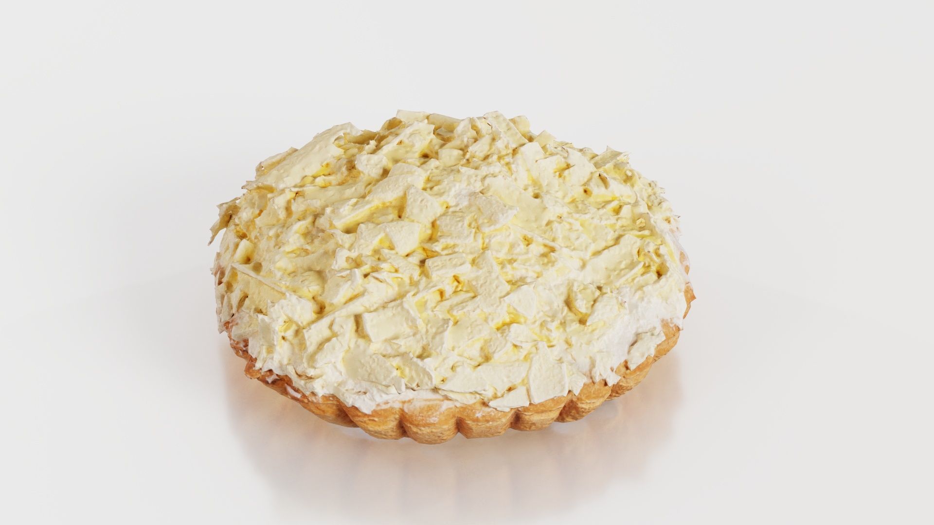 White Chocolate Cake Low-poly 3D model_2