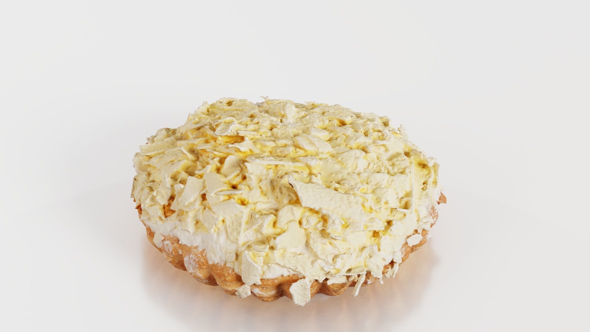 White Chocolate Cake Low-poly 3D model_4