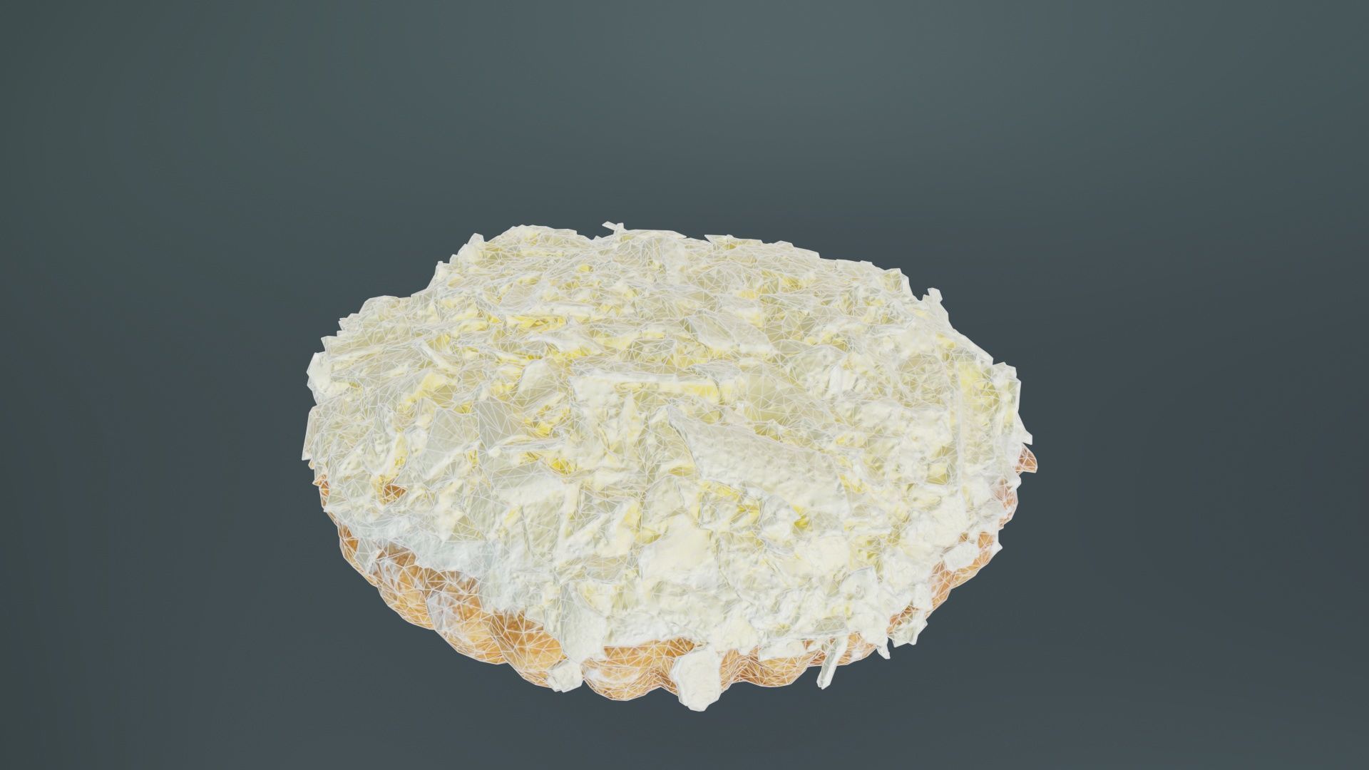 White Chocolate Cake Low-poly 3D model_10