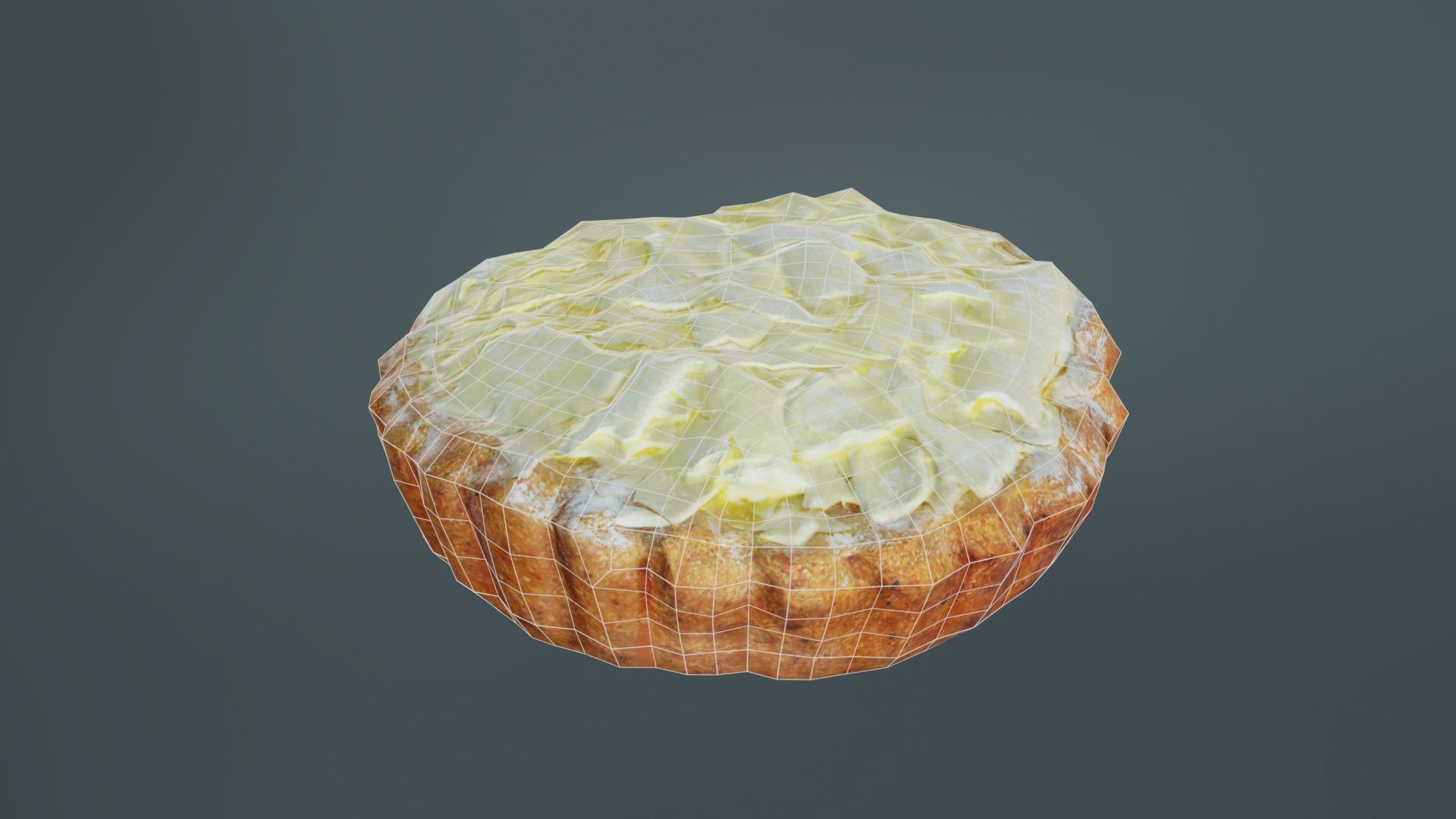 White Chocolate Flake Cake Low-poly 3D model_10