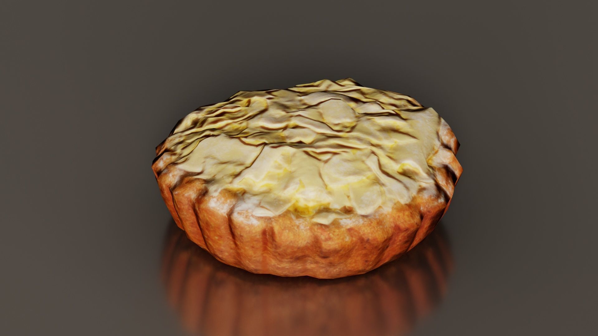 White Chocolate Flake Cake Low-poly 3D model_3