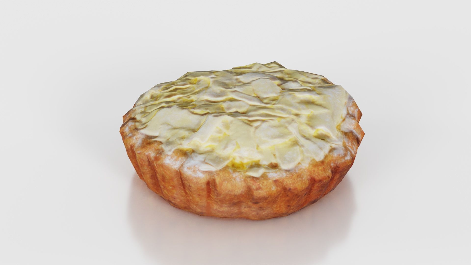 White Chocolate Flake Cake Low-poly 3D model_21