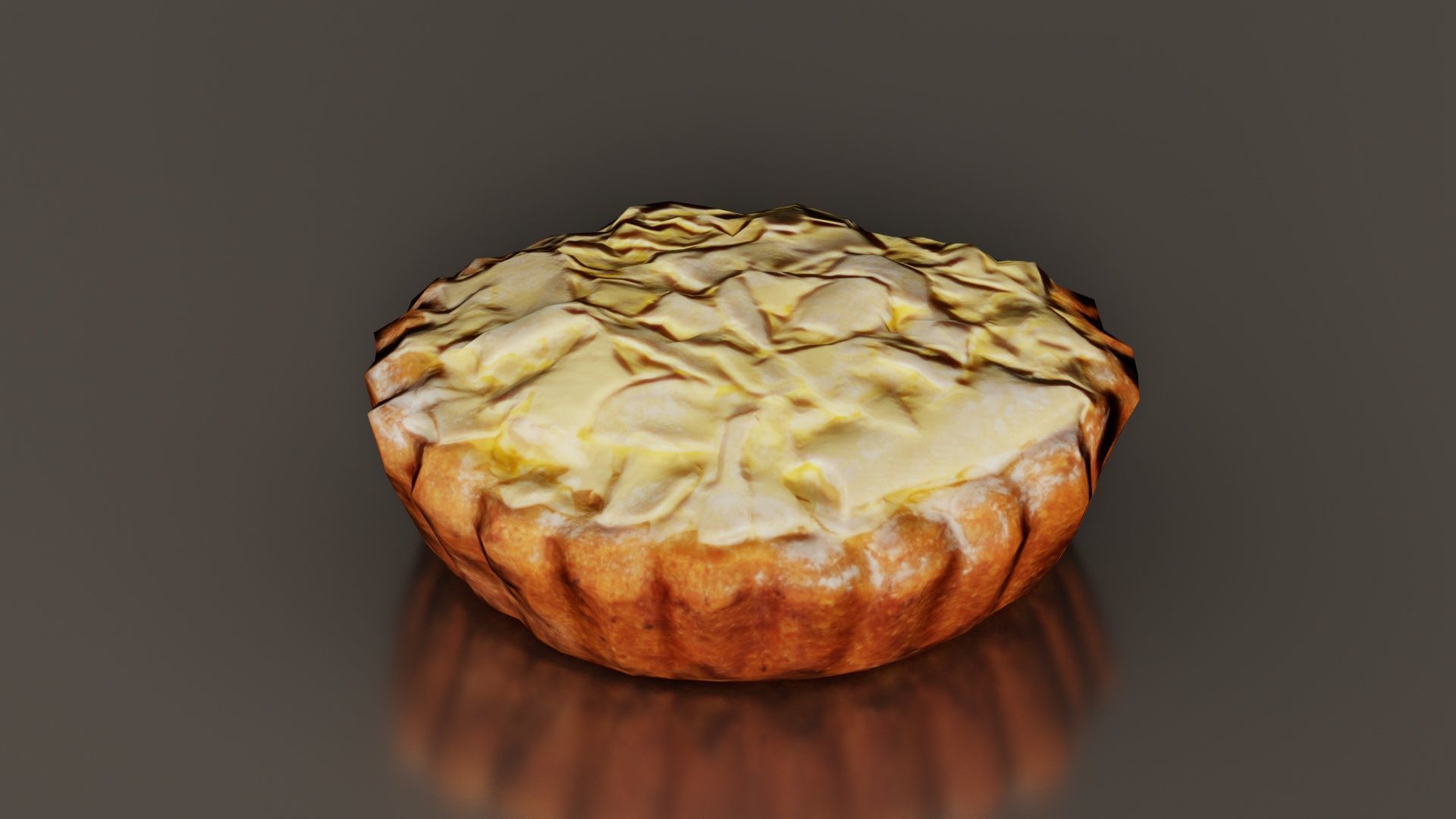 White Chocolate Flake Cake Low-poly 3D model_5