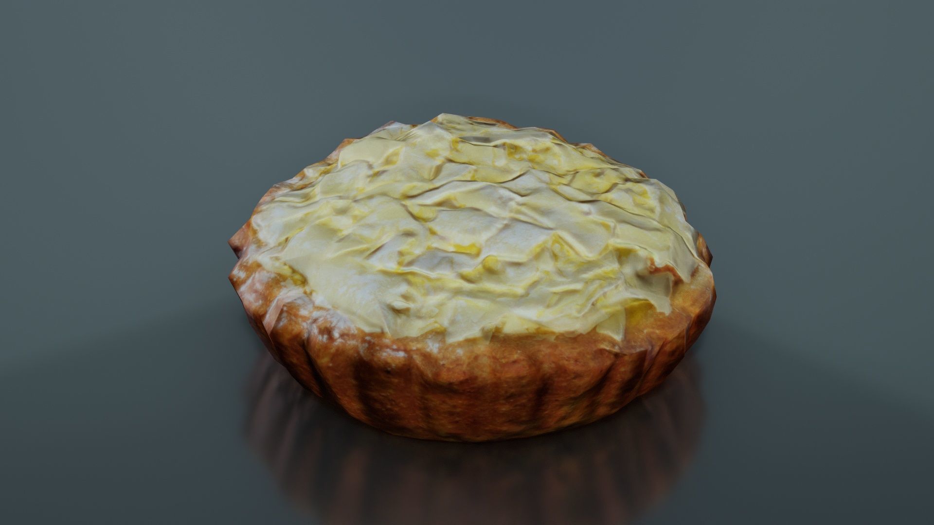White Chocolate Flake Cake Low-poly 3D model_2