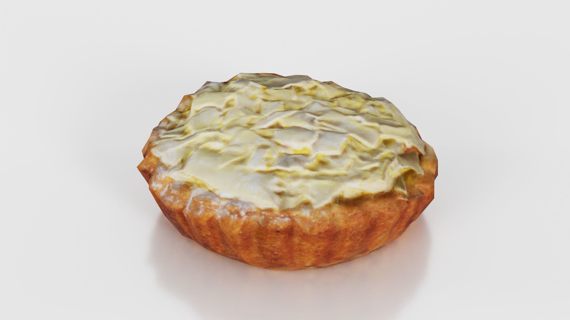 White Chocolate Flake Cake Low-poly 3D model_17