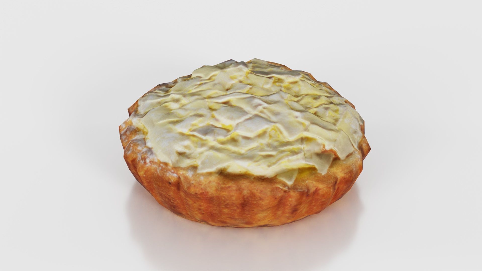 White Chocolate Flake Cake Low-poly 3D model_16