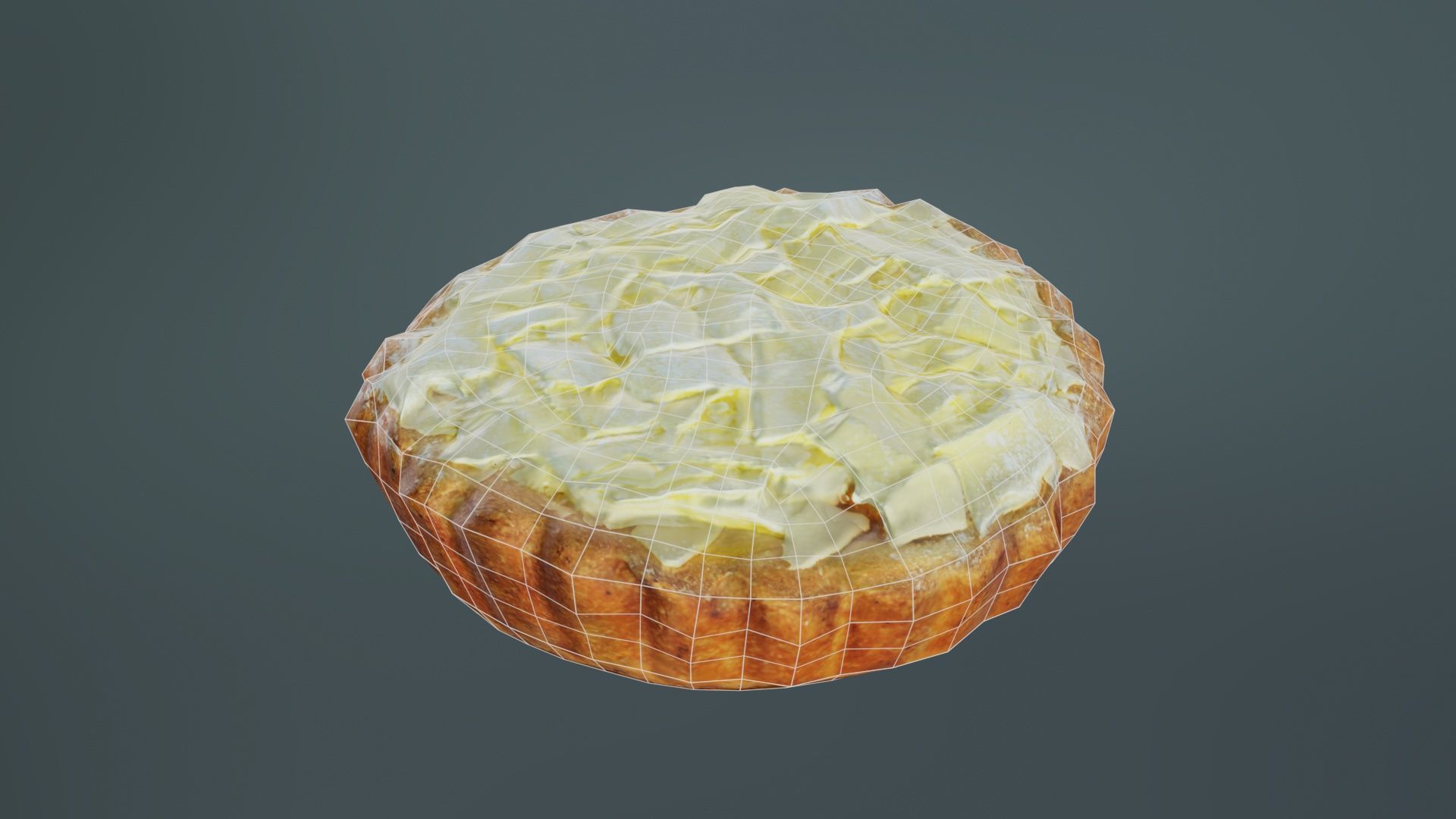 White Chocolate Flake Cake Low-poly 3D model_9