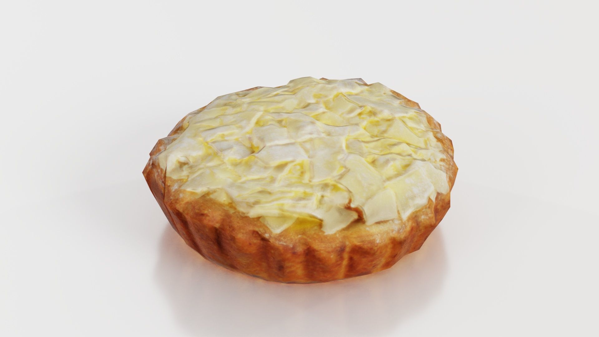 White Chocolate Flake Cake Low-poly 3D model_8