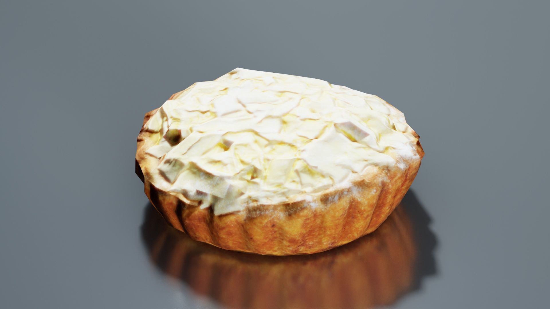 White Chocolate Flake Cake Low-poly 3D model_1